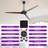 70" Modern Large Propeller LED Ceiling Fan With Light And Remote Control, Double-Sided Blades, 8-Speed Reversible DC Motor