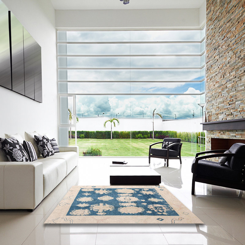 Tapis abstrait moderne 4328, Carré 8 pi
