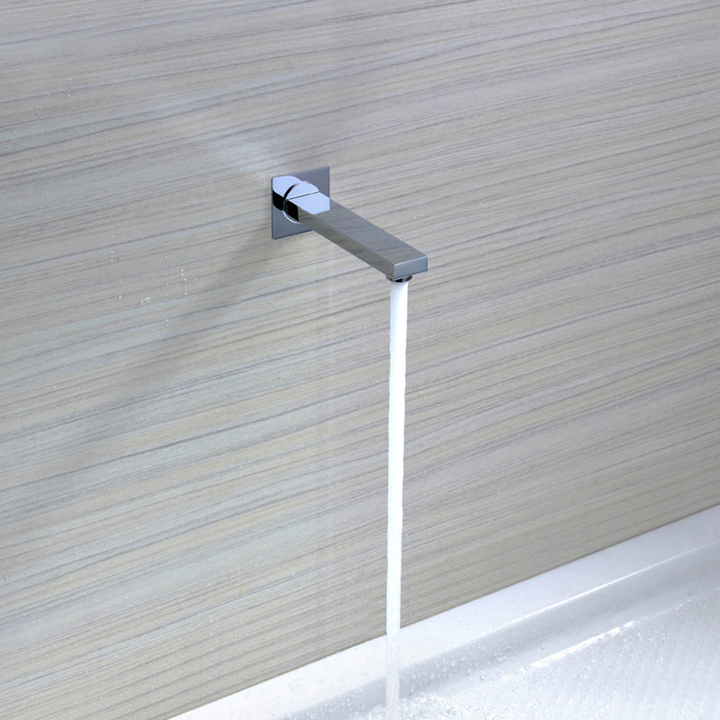 Sumerain Modern Tub and Shower Faucet, Wall Mount Single Handle Tub and Shower Faucet with Pressure Balance Valve, Chrome