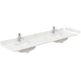80" Double Countertop with Square Sinks, Backsplash & Sidesplash