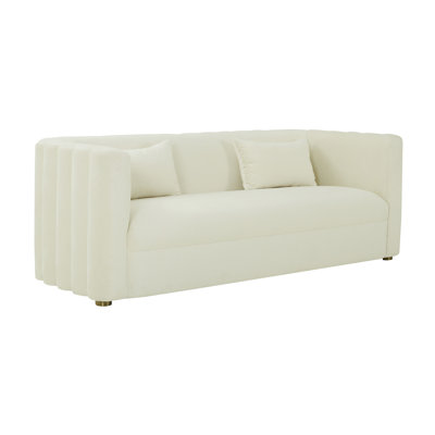 Canapé en velours crème Tov Furniture Callie