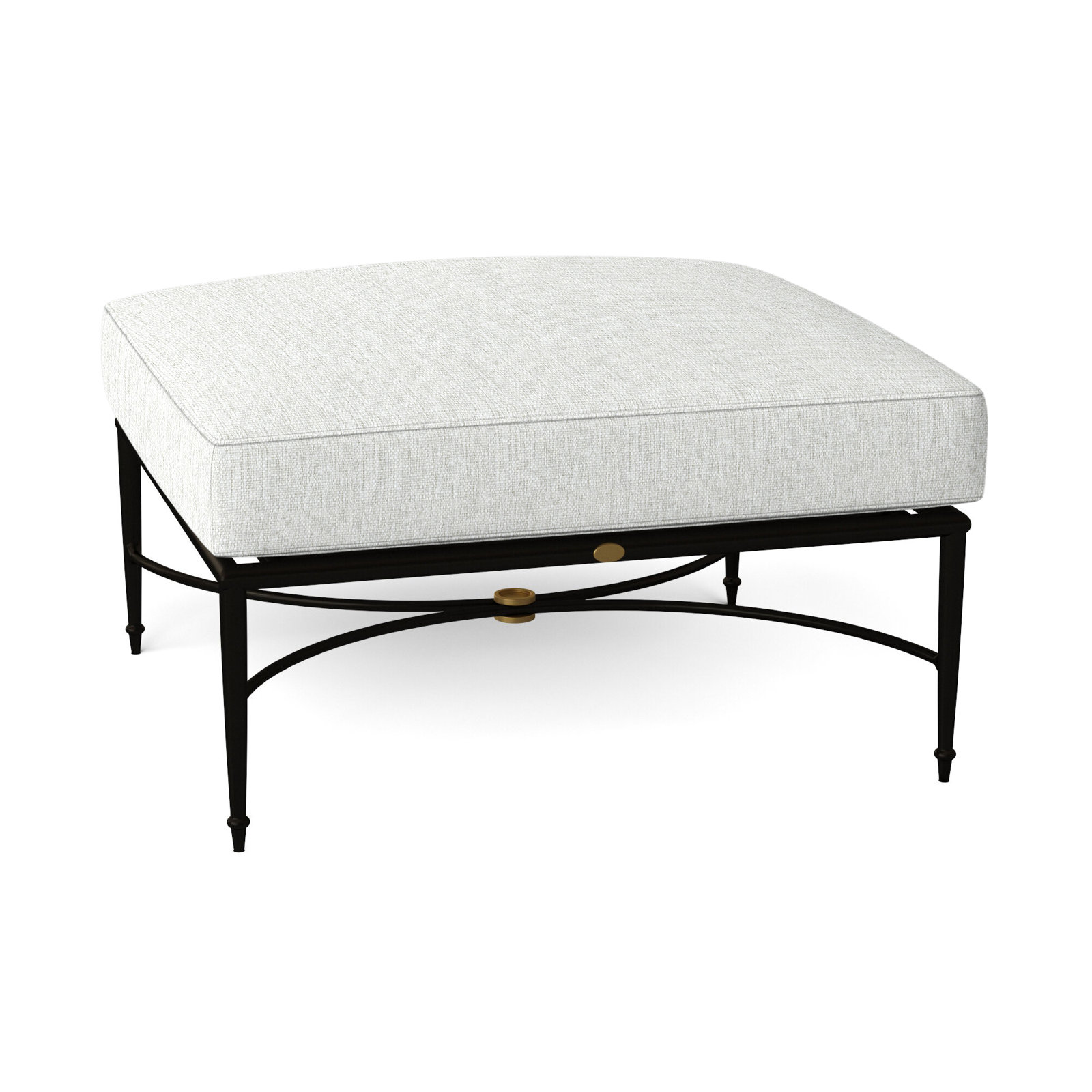 Roma Sunbrella® Patio Footstool, Welt, Bali Pearl