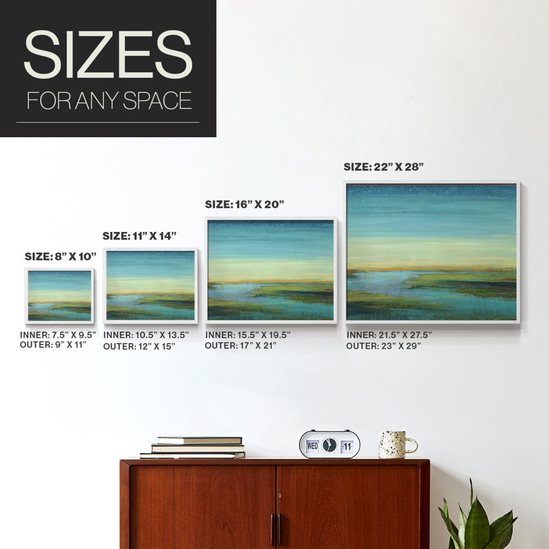 The Flow -Framed Print - Restickable, H 8 po x l 10 po, Blanc