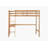 White Oak Watsons High Loft Bed With Desk, Ladder & Safety Guardrail, Solid Rubber Wood-1751279263