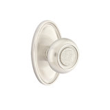 Privacy Belmont Knob with Oval Rose