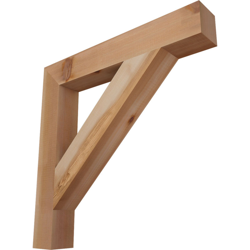 Support de bloc traditionnel, Cèdre rouge de l'Ouest (lisse), H 24 po x l 3,5 po x P 24 po