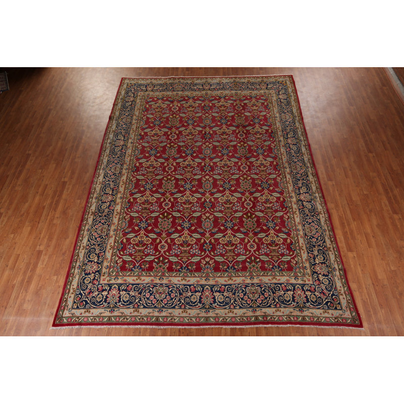 Grand tapis traditionnel rose et rouge 10x14
