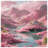Pink Mountain Landscape Quilted Bedspread All Sizes-126404837