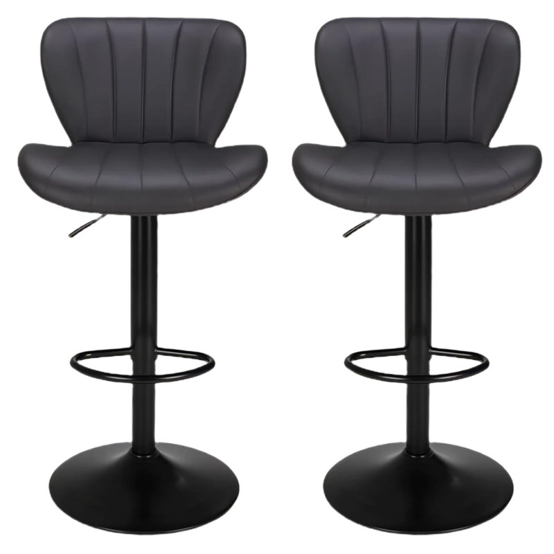 The Second Set, Beautiful, Comfortable, Height-Adjustable, Rotating Bar, Good Cushioning, Adjustable Bar Chair Height, Backrest 109 Cm, 2 Stools