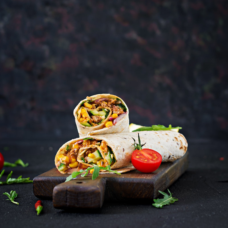 Burritos Wraps - Wrapped Canvas Print, 76cm H x 76cm W x 3.8cm D