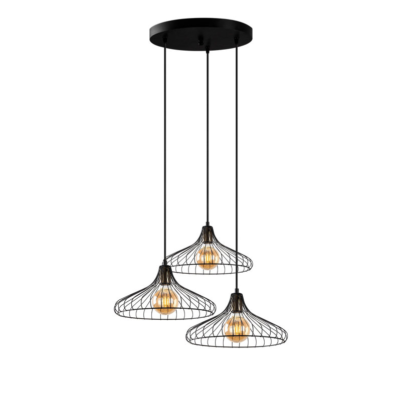 Luminaire suspendu conique à 3 lumières Hudgens
