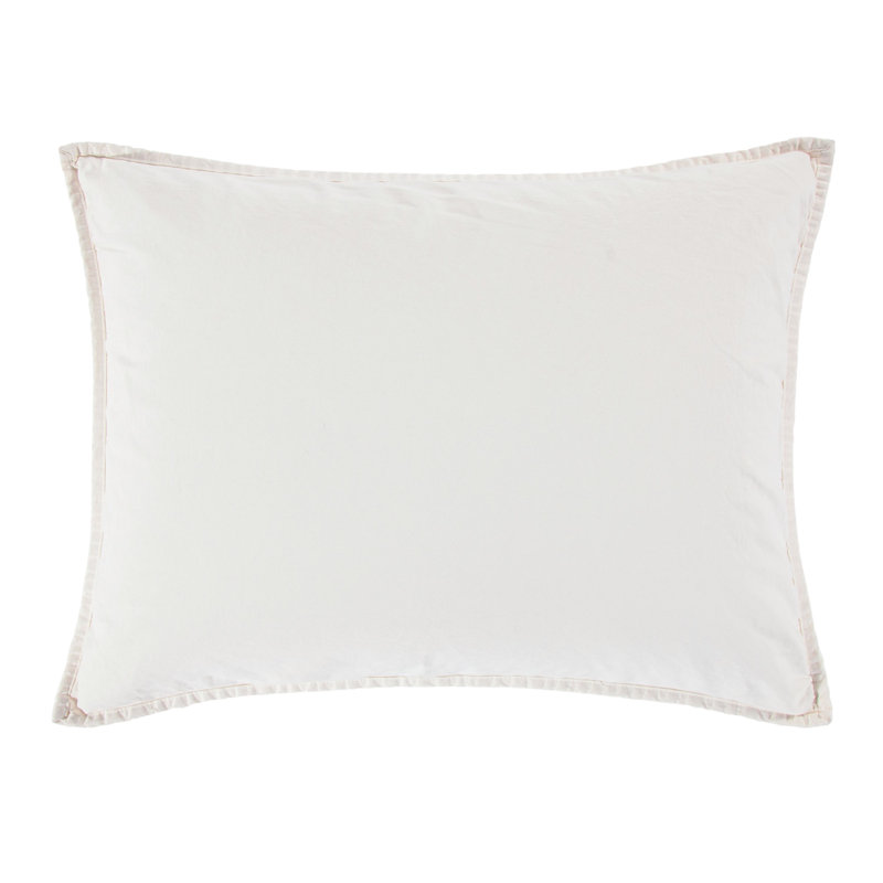 Stonewashed Cotton Canvas Solid Color Classic Chic Casual Modern Rustic Pillow Sham, Natural, King