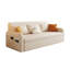 Canapé convertible en faux cuir crème Leathaire-130059409