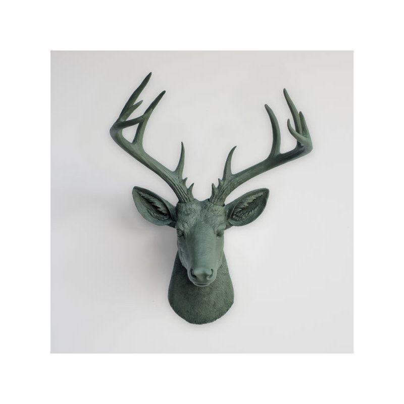 Large Deer Head Faux Taxidermy Wall Décor, Vintage Vogue