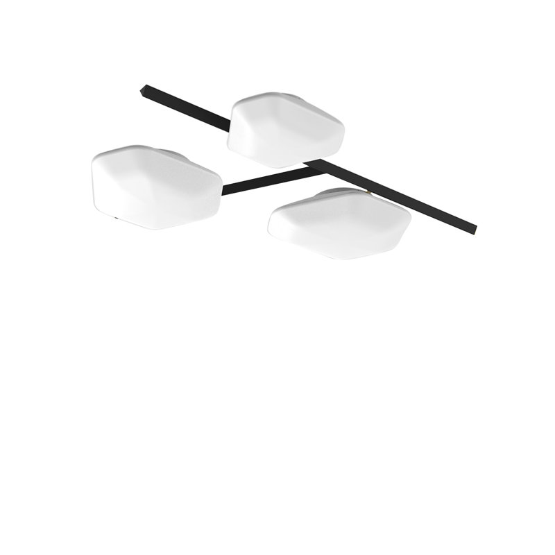 Modulor Ceiling/Wall Lamp 2 White Matt Matt Black 2 L2298 Ul, 2700K, Matte Black
