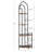 Brown 4 Corner Cabinet For Bathroom, Functional Storage Solution Shelving System With Metal Frame, And