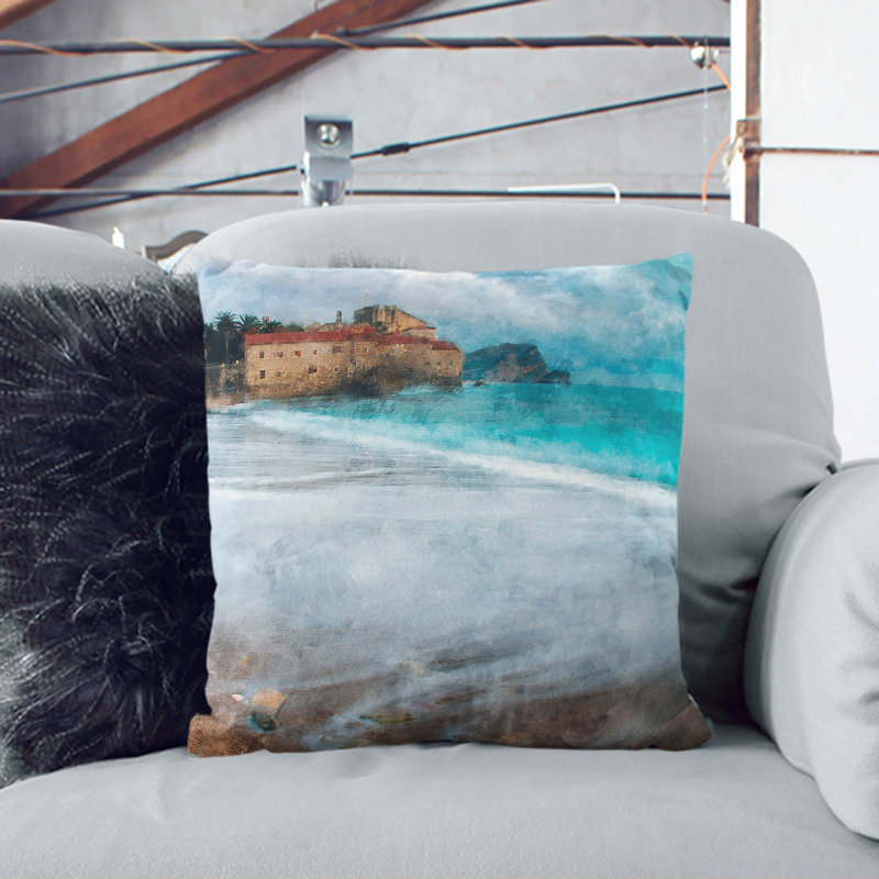 Square Cushion, 55cm H x 55cm W x 20cm D, White