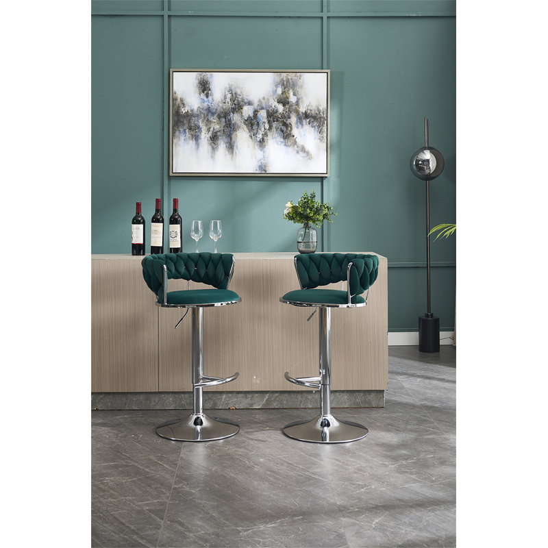 Ensemble de 2 tabourets de bar (sans table), Vert