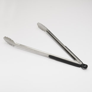 Oxo 1054627 1 In. W X 11 In. L Black Stainless Steel Tongs - Total