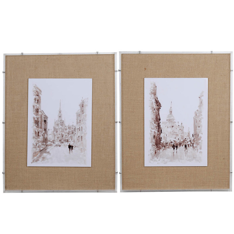 Art mural avec cadre en bois