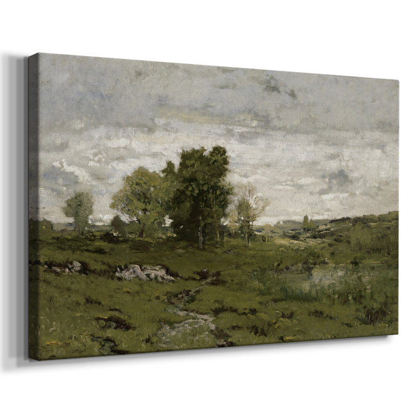 Paysage rétro - DCLXIV, H 33 po x l 49 po x P 1,5 po, Toile tendue