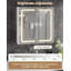 65.0mm W 65.0mm H Wall Bathroom Storage Cabinet With Double Mirror Doors & Adjustable Shelves 