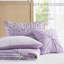 Courtepointe 4 pièces Seersucker pour lit double / grand - motif botanique floral, coussin en tissu froncé, taies décoratives lavables à la machine avec imprimé décoratif, matériau en microfibre, et-121245813