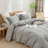 BESTOUCH Duvet Cover Set 100% Washed Cotton Linen Feel Lightweight-114986037-114986039