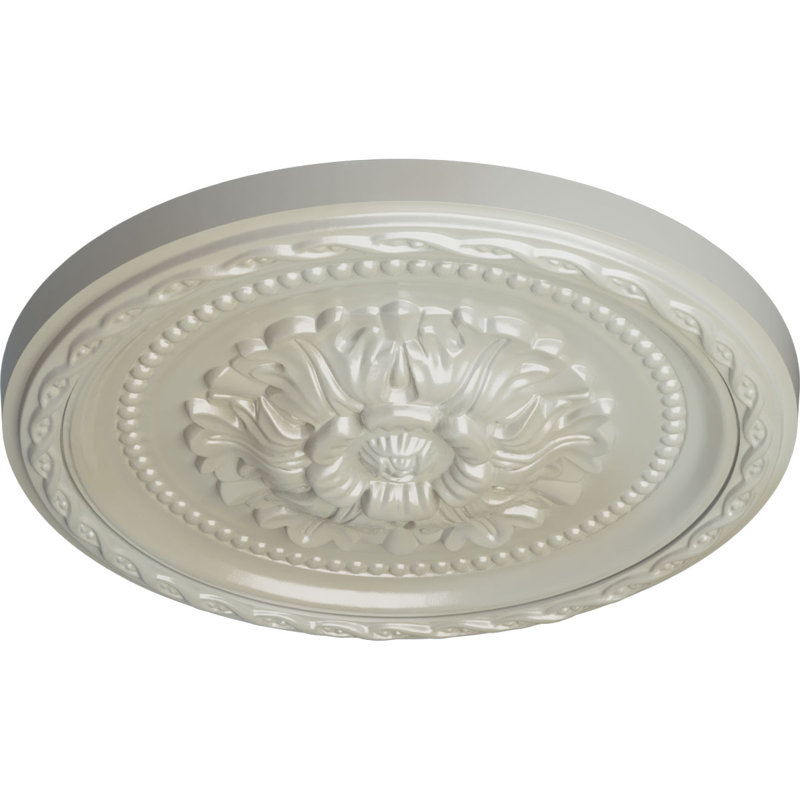 Médaillon de plafond H 11,5 po x l 11,5 po x P 1 po Palmetto, Bleu Flash