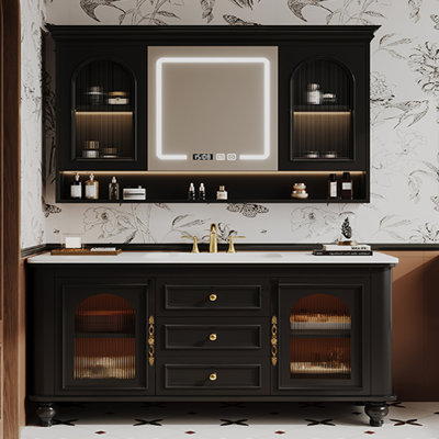Simple medieval style bathroom cabinet