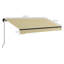 Auvent de patio rétractable 10 po x 8 pi, parasol avec manivelle manuelle, tissu 280 g / m², structure en aluminium, beige pour terrasse, balcon, auvent rétractable de jardin, balcon Uv30 +