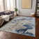 Machine Washable Indoor/Outdoor Xhevrie Denim Rug