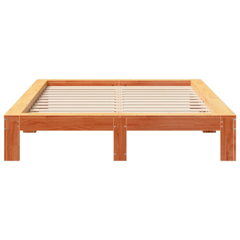 Solid Wood Bed, Kingsize (5'), Wax Brown