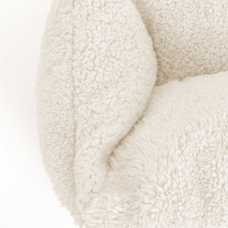 Kids Natalia Fleece Armchair Bean Bag, Natural Cream
