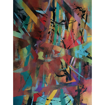 Brush Strokes And Scribbles Print by Angel Estevez