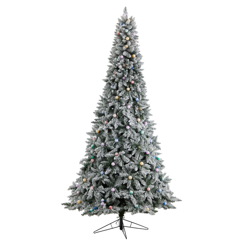 Lighted Artificial Christmas Tree, 9.5' H
