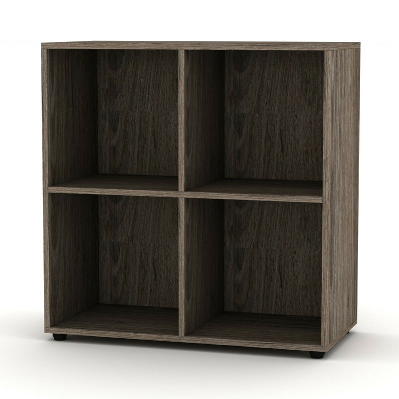 Swarna 61cm H x 60cm W Bookcase, Anthracite