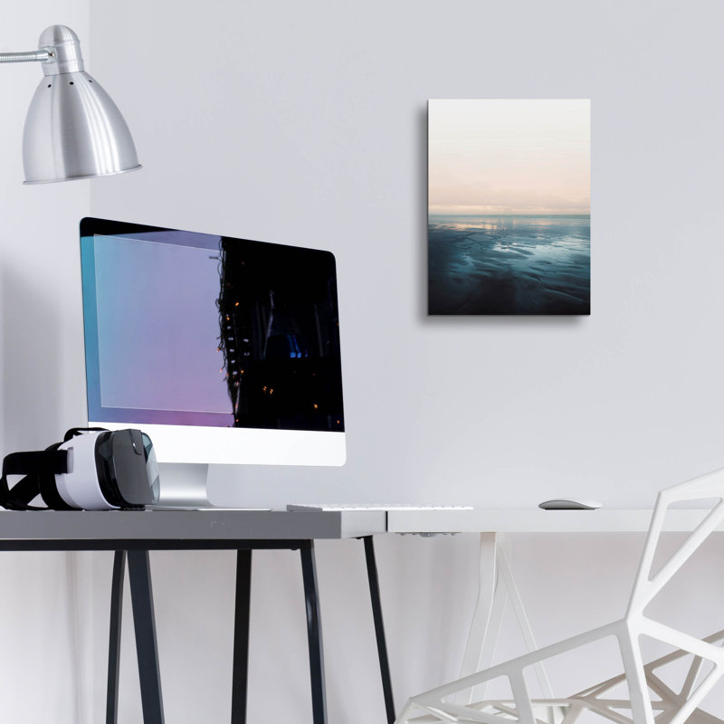 Art mural en verre «Ocean 29» par Ian Winistanley, H 16 po x l 12 po x P 0,13 po