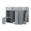 Lit mezzanine double avec garde-robe, bureau et tablettes-1721521793