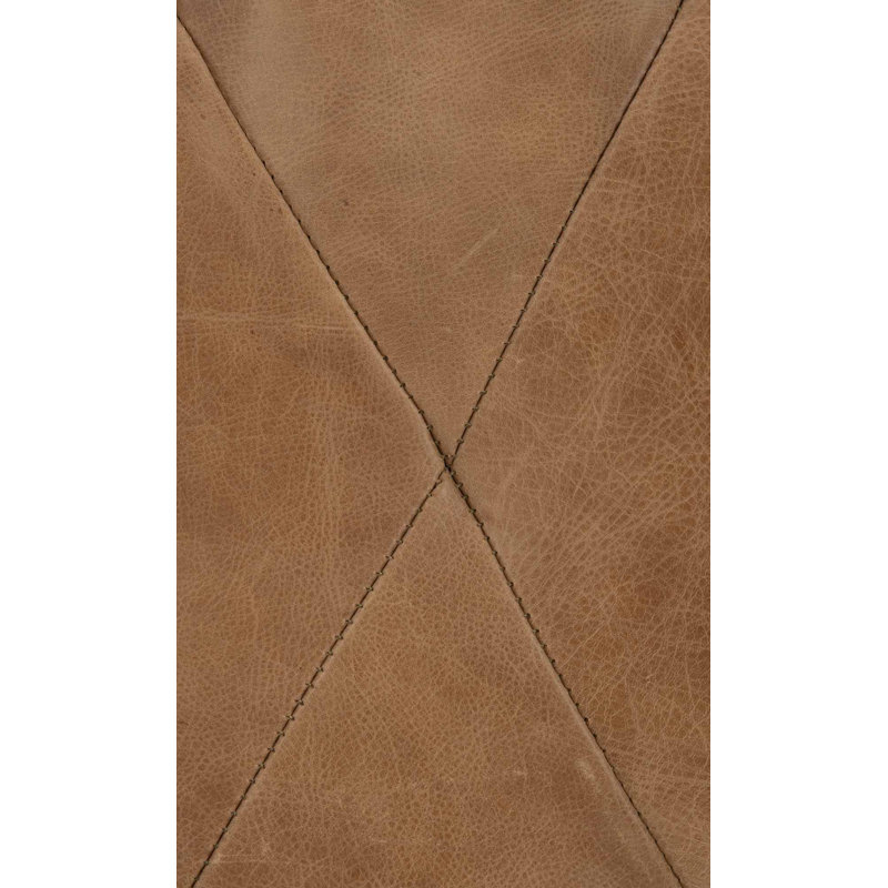 Palazzo Swivel Barrel Chair, Brown Genuine Leather