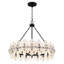 Luminaire suspendu noir mat 6 lumières Abigail