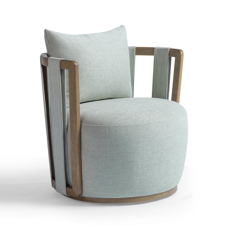 Gosport Textured Weave Swivel Chair, Vert menthe