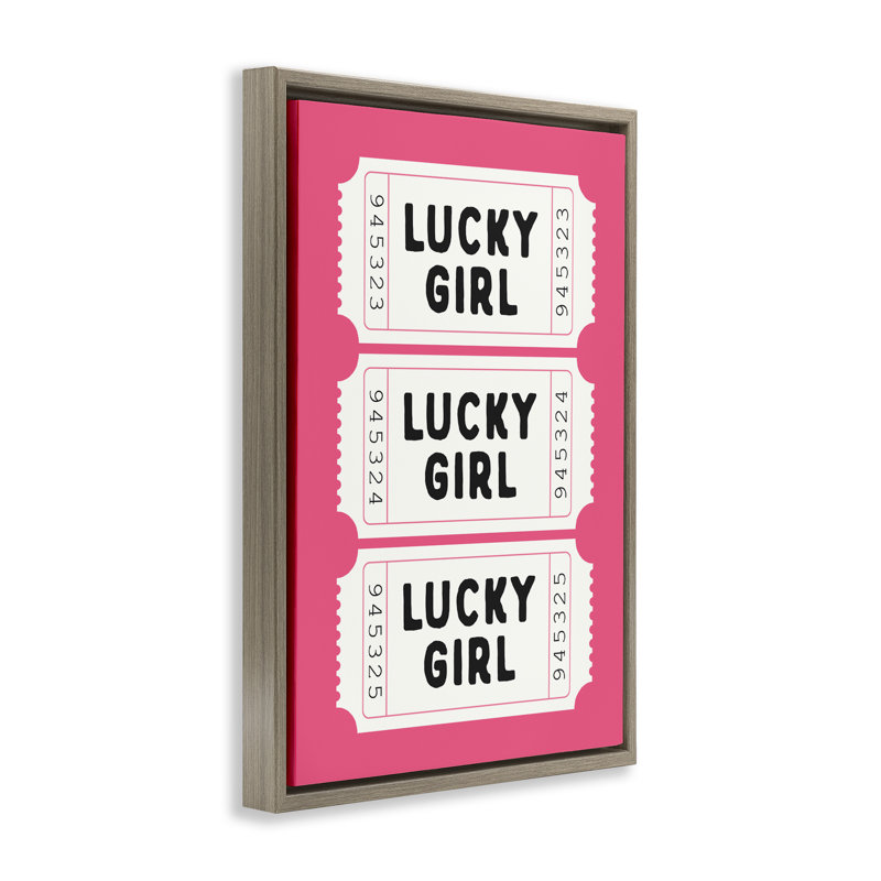 Cadre flottant Lucky Girl, Brun, H 25 po x l 17 po