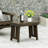 Foldable Grey Wood Side Table With Slat Magnetism, 21.59W X 14.11D 15.63H In Style,