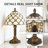 Tiffany-Style Table Lamp with Ivory Glass Shade and Antique Bronze Finish, 1-Warm Light, E26 Base