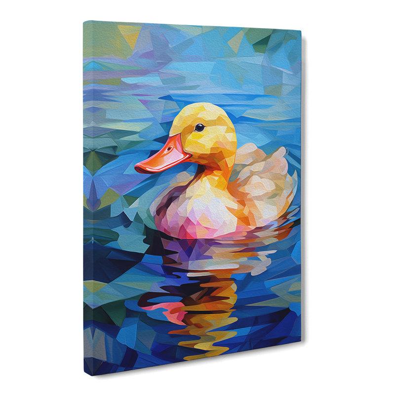 Duck Cubism No.2 - Wrapped Canvas, 76cm H x 50cm W x 3cm D