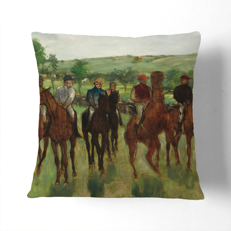 The Horse Riders Square Throw Cushion, 55cm H x 55cm W x 20cm D