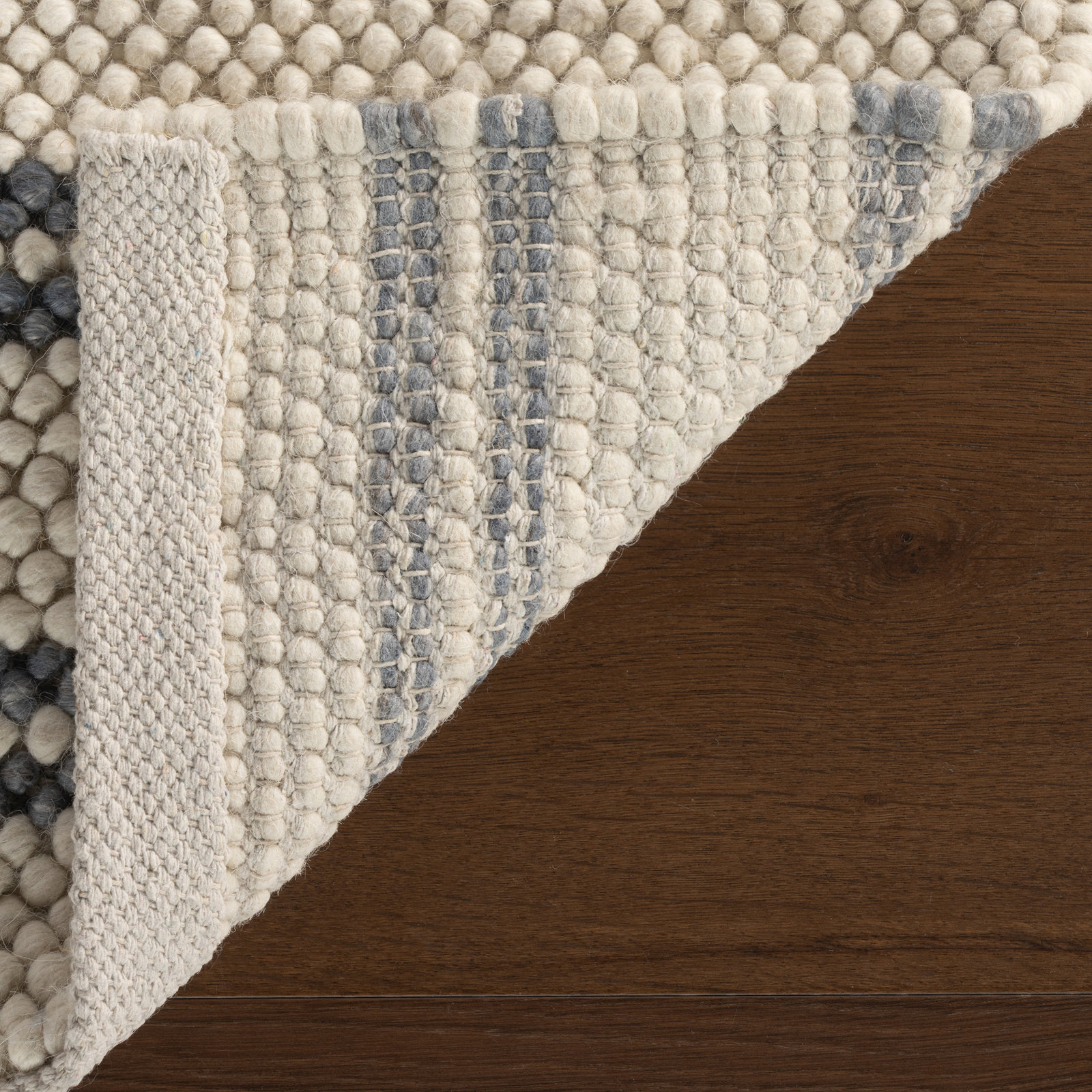 Venit Hand-Hooked Striped Farmhouse Rug, Runner 2'6" x 8'