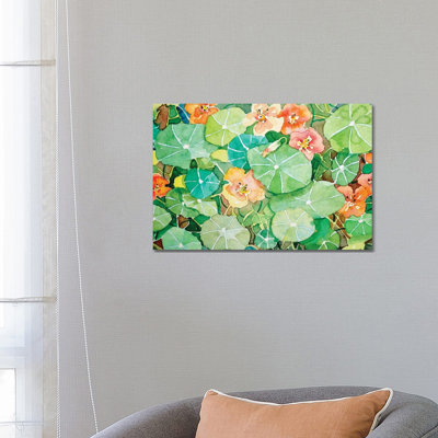 Kelly's Nasturtiums by Luisa Millicent - Wrapped Canvas Painting