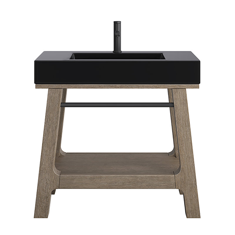Auburn 36" Sinngle Bathroom Vanity Set, Matte Black